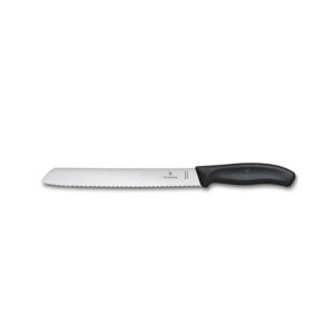 Cuchillo para pan de 21 cm en negro